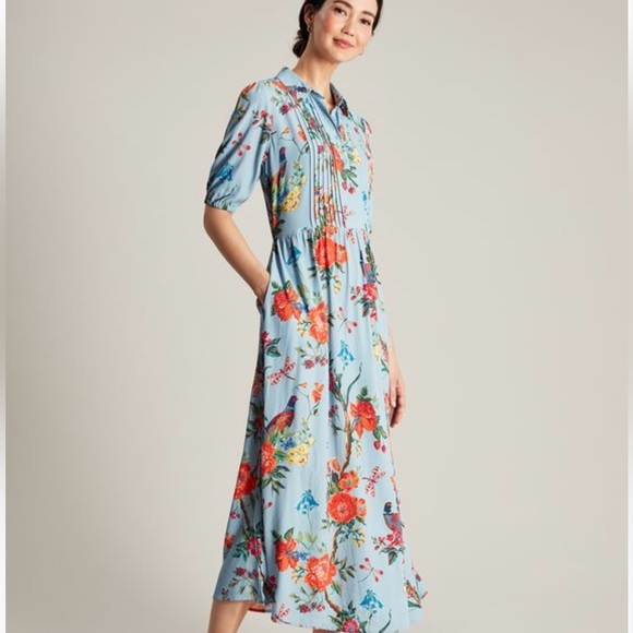 Joules Dresses & Skirts - NWT Joules Amberly Dress in Blue Floral size 22 shirt dress